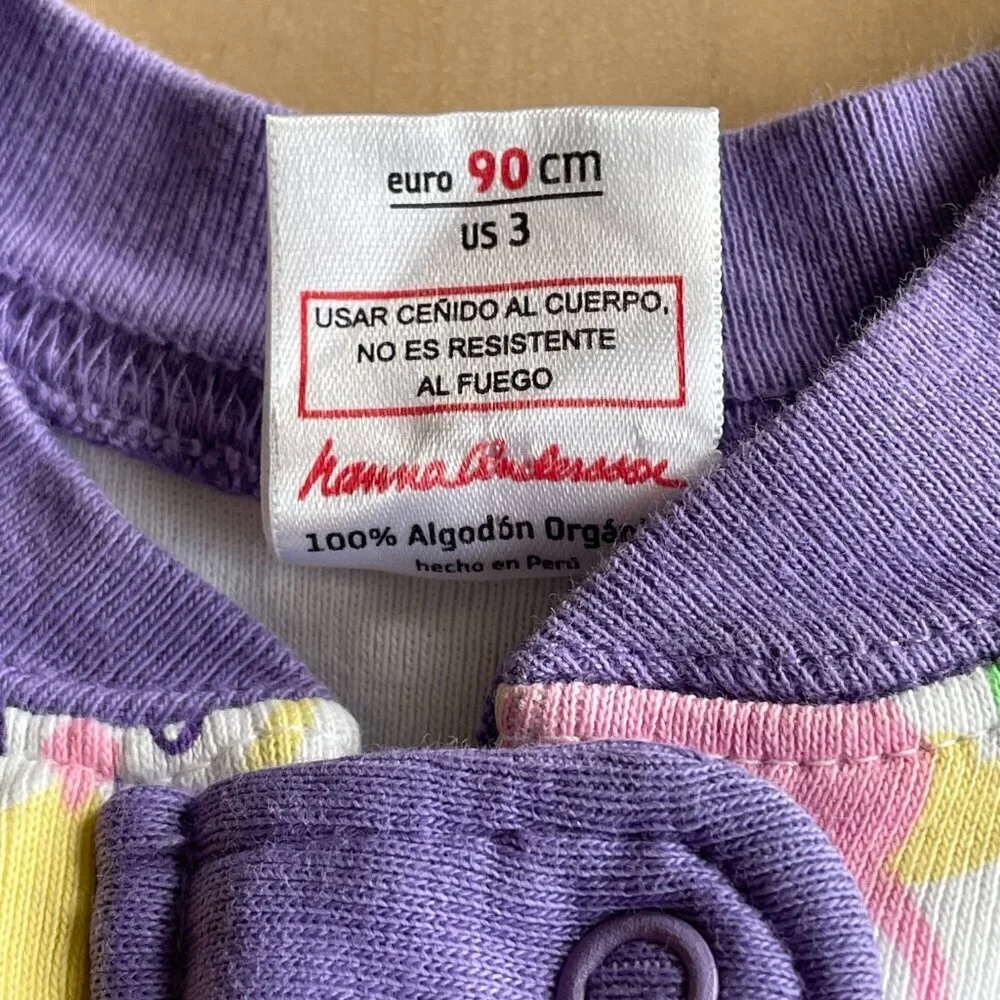 Hanna Andersson Organic Cotton Baby Zip Zipper Sleeper, Multi Owls‎ - Size 3